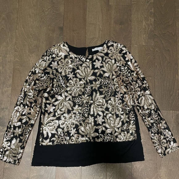 Lovers + Friends Long Sleeve Sequins Blouse - Picture 2 of 6